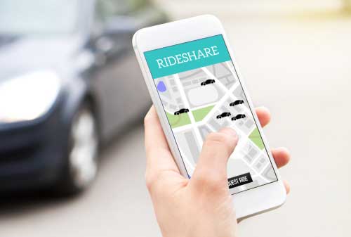 Rideshare pickup, concept of Macon Uber accident lawyer
