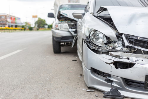 Car crash, concept of car accident lawyer in Perry Georgia